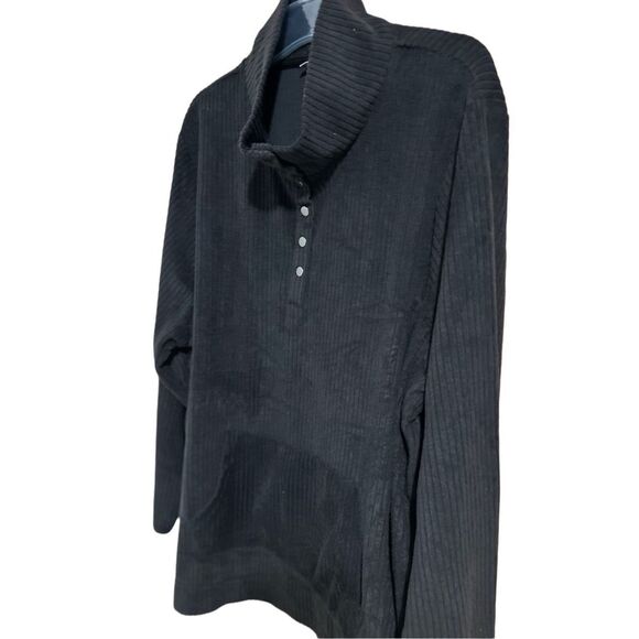 Catherines Size 3XWP Long Sleeve Tunic Top Front Snap Tunnel Pocket - Picture 3 of 13